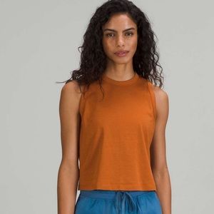 Lululemon Classic-Fit Cotton-Blend Tank Top; Butternut Brown